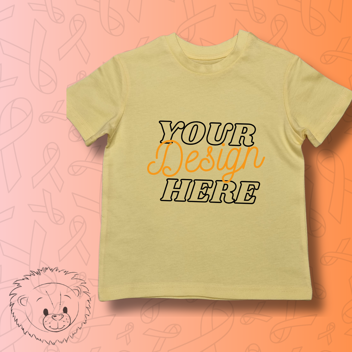 Child Personalised T-shirt Pastel Yellow