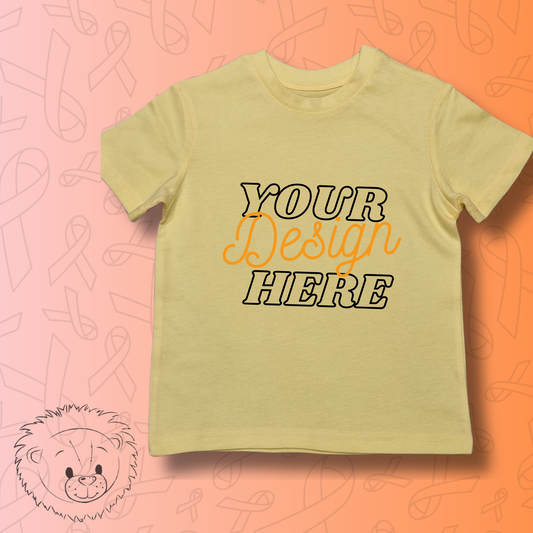 Child Personalised T-shirt Pastel Yellow