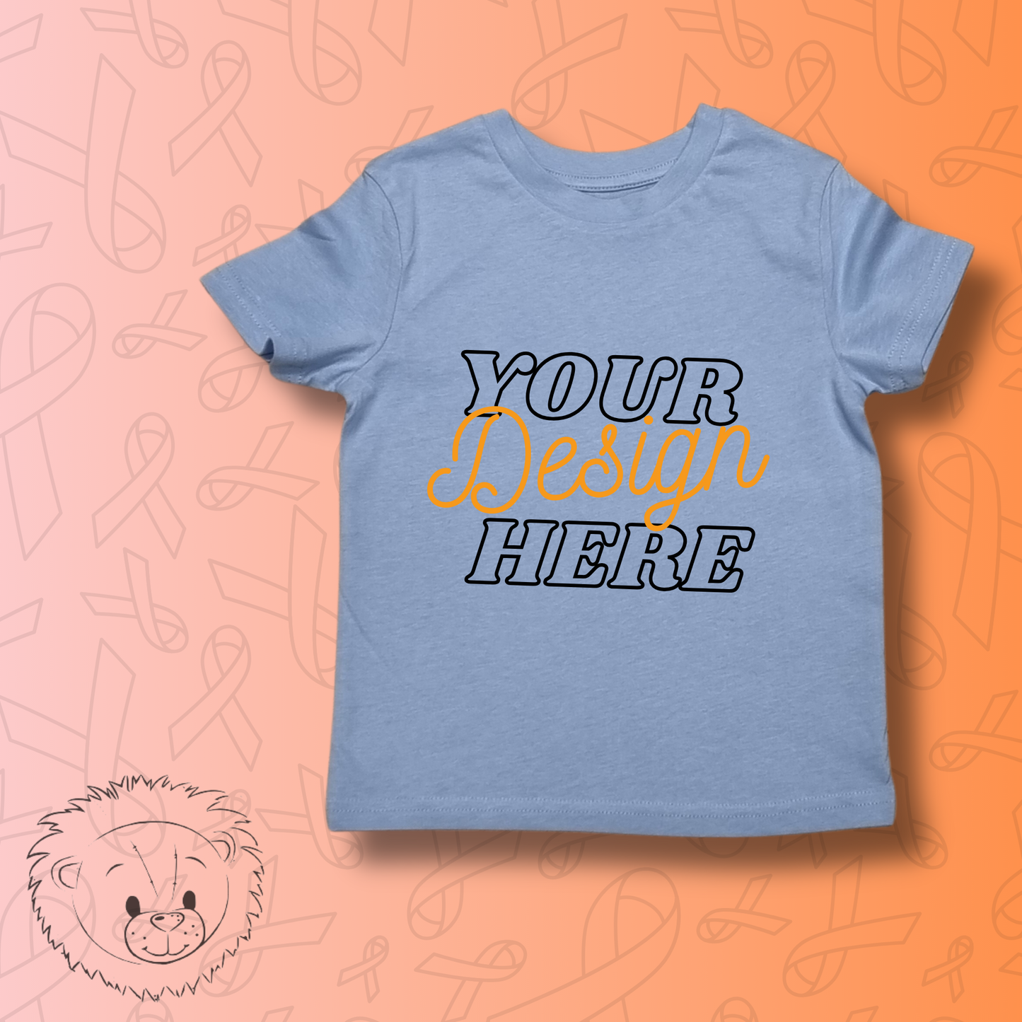 Child Personalised T-shirt Baby Blue